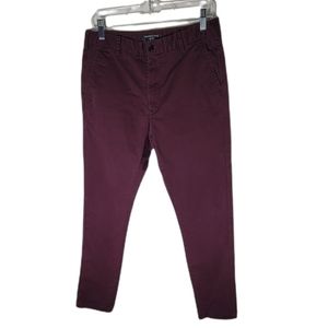 Matchstick men’s argus chino pants size 32 burgundy slim fit casual pants